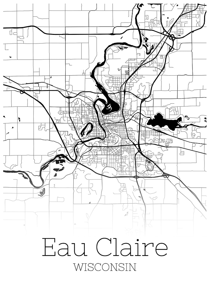 Eau Claire Wisconsin map