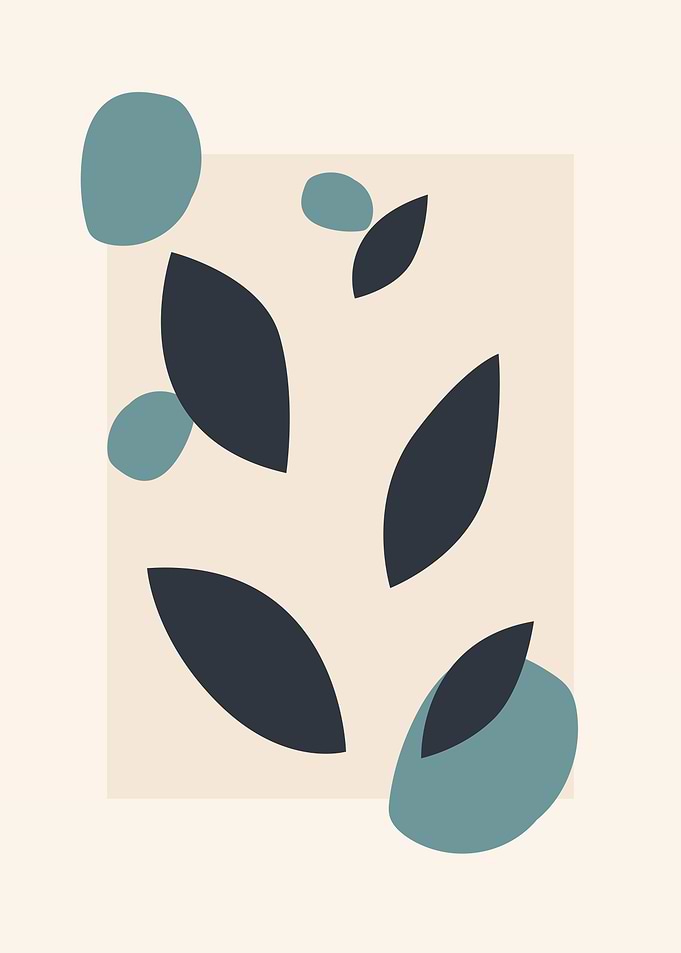 Botanical leaf modern art
