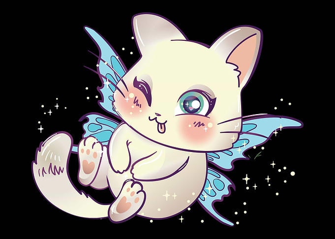 Fairycore Kawaii Fairy Cat