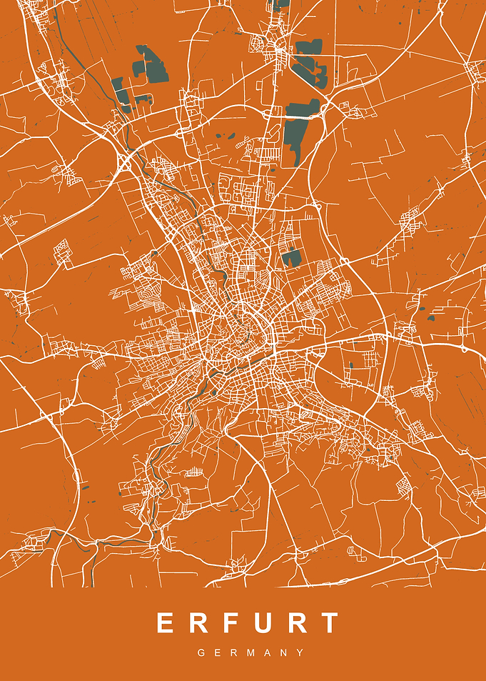ERFURT Map GERMANY