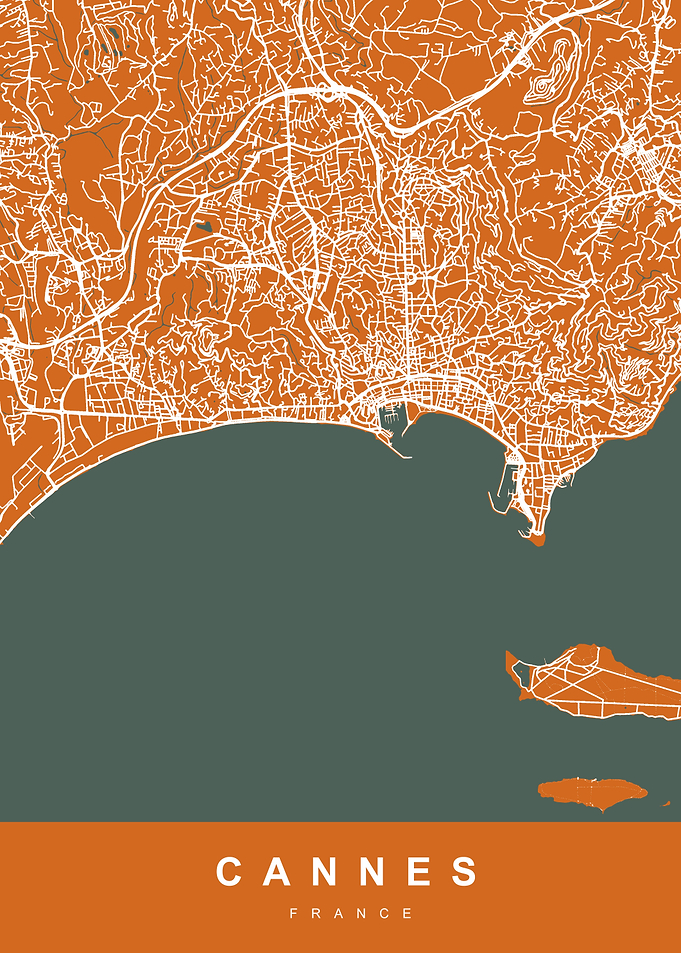 CANNES Map FRANCE