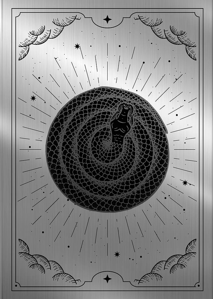 Snake circle in tarot