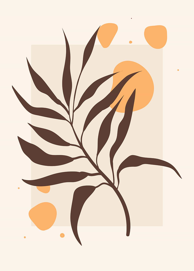 Single leaf modern art