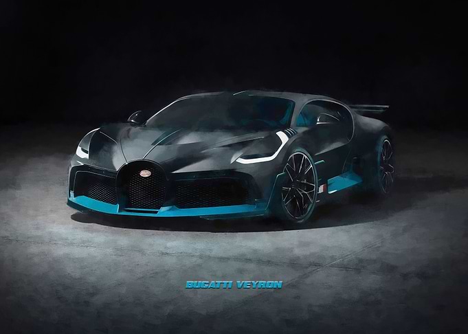 Bugatti veyron watercolor