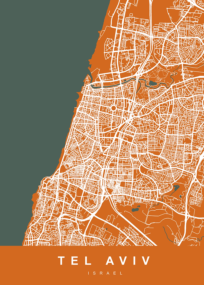 TEL AVIV Map ISRAEL