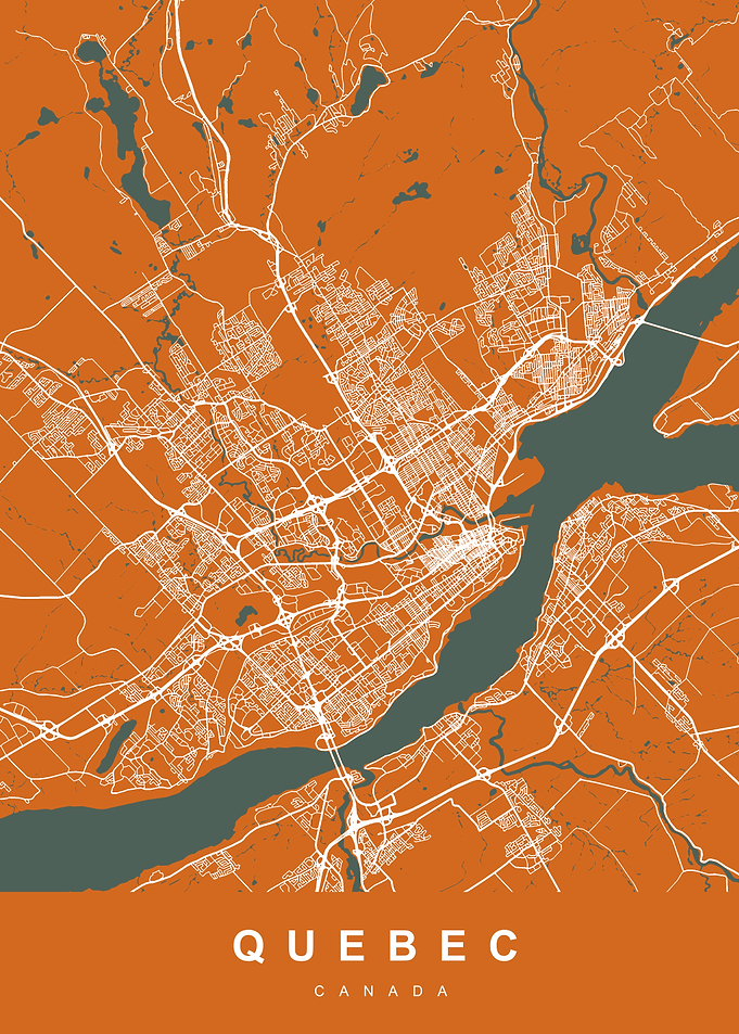 QUEBEC Map CANADA
