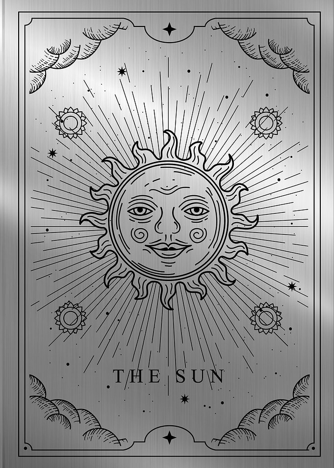 The sun tarot card