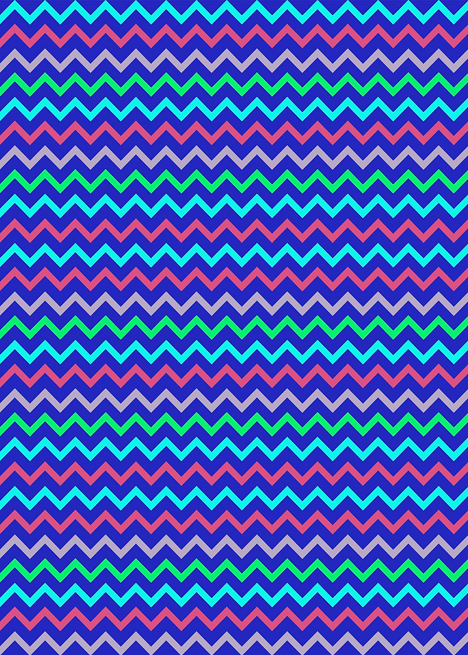 Multicolored zigzag