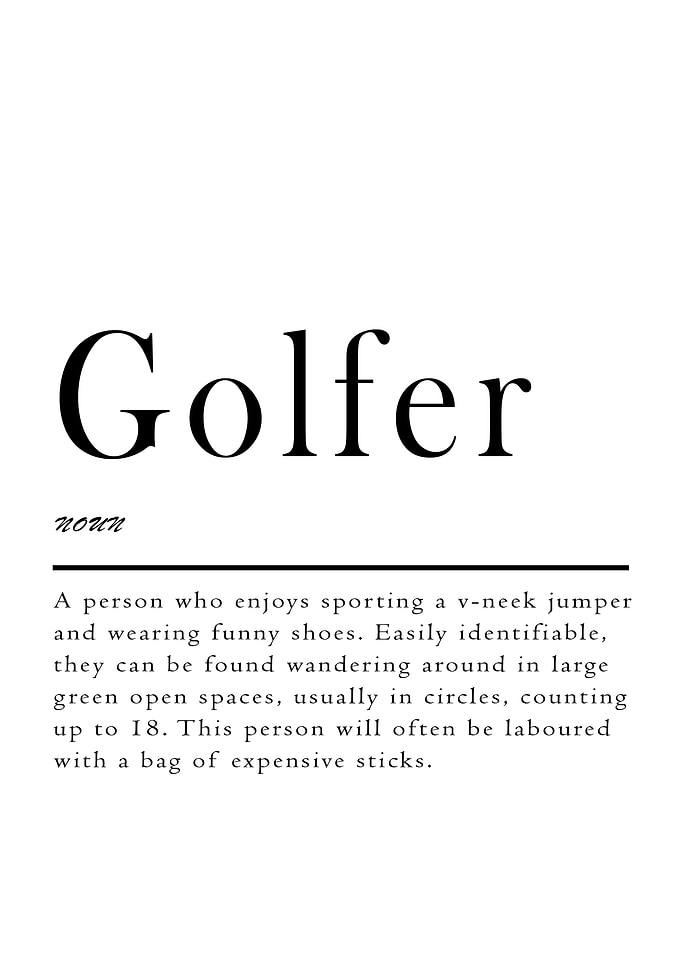 Golfer Dictitionary
