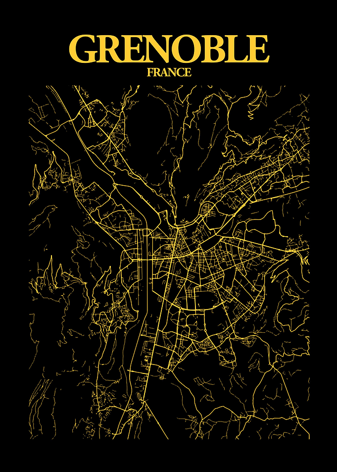 Grenoble City Wall Art