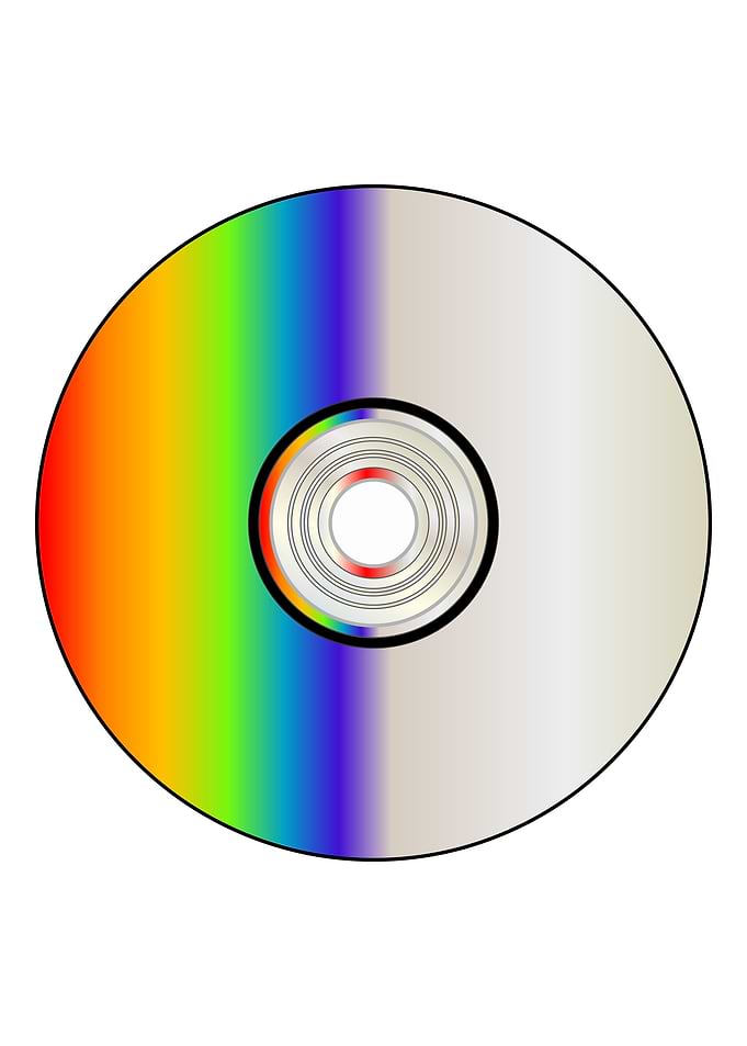 Blank CD With Rainbow