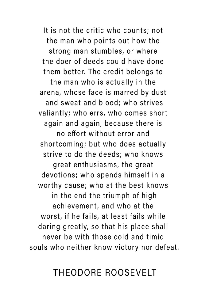 Theodore Roosevelt Quote