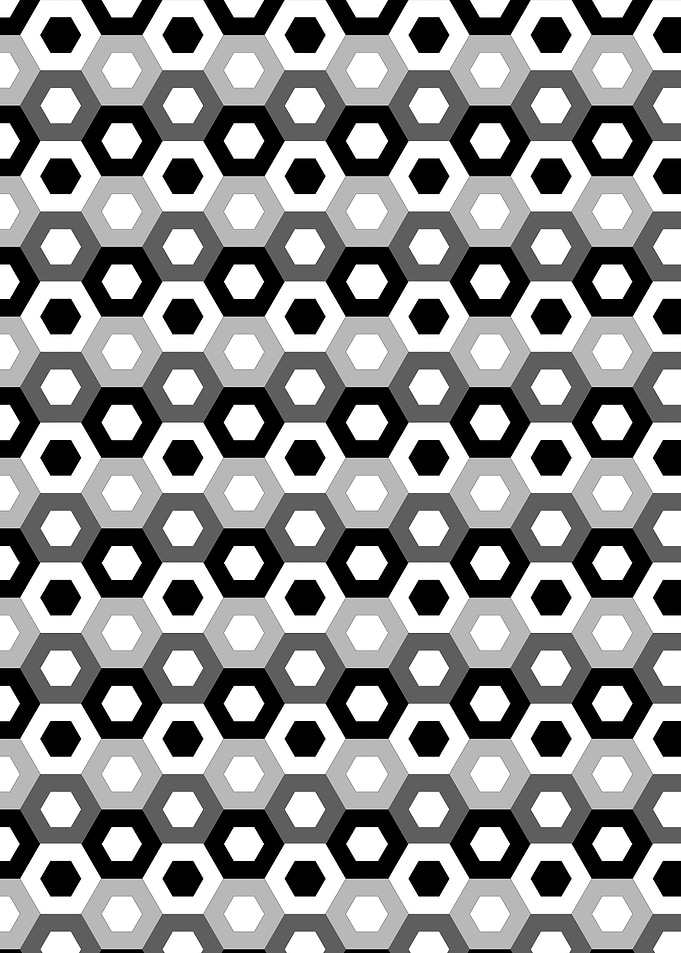 Hexagons tessellation