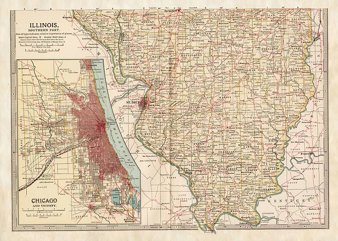 ILLINOIS SOUTH VINTAGE USA
