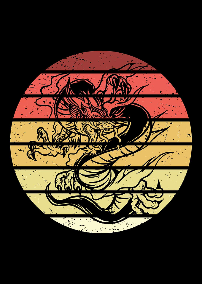 Dragon Retro Vintage