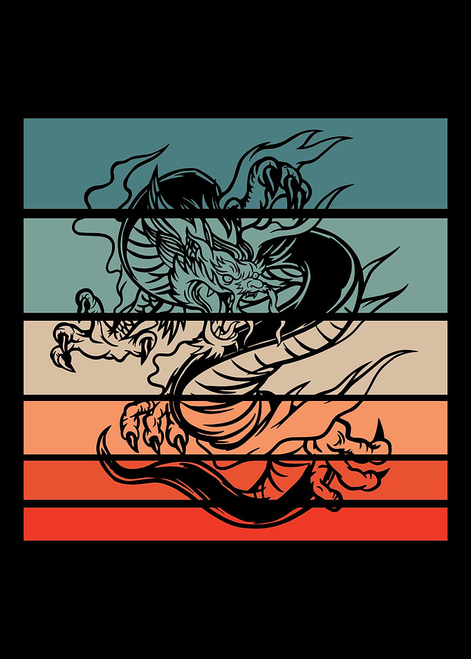 Dragon Retro Vintage