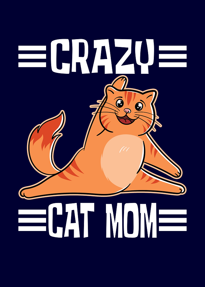 Crazy Cat Mom Yoga Cat
