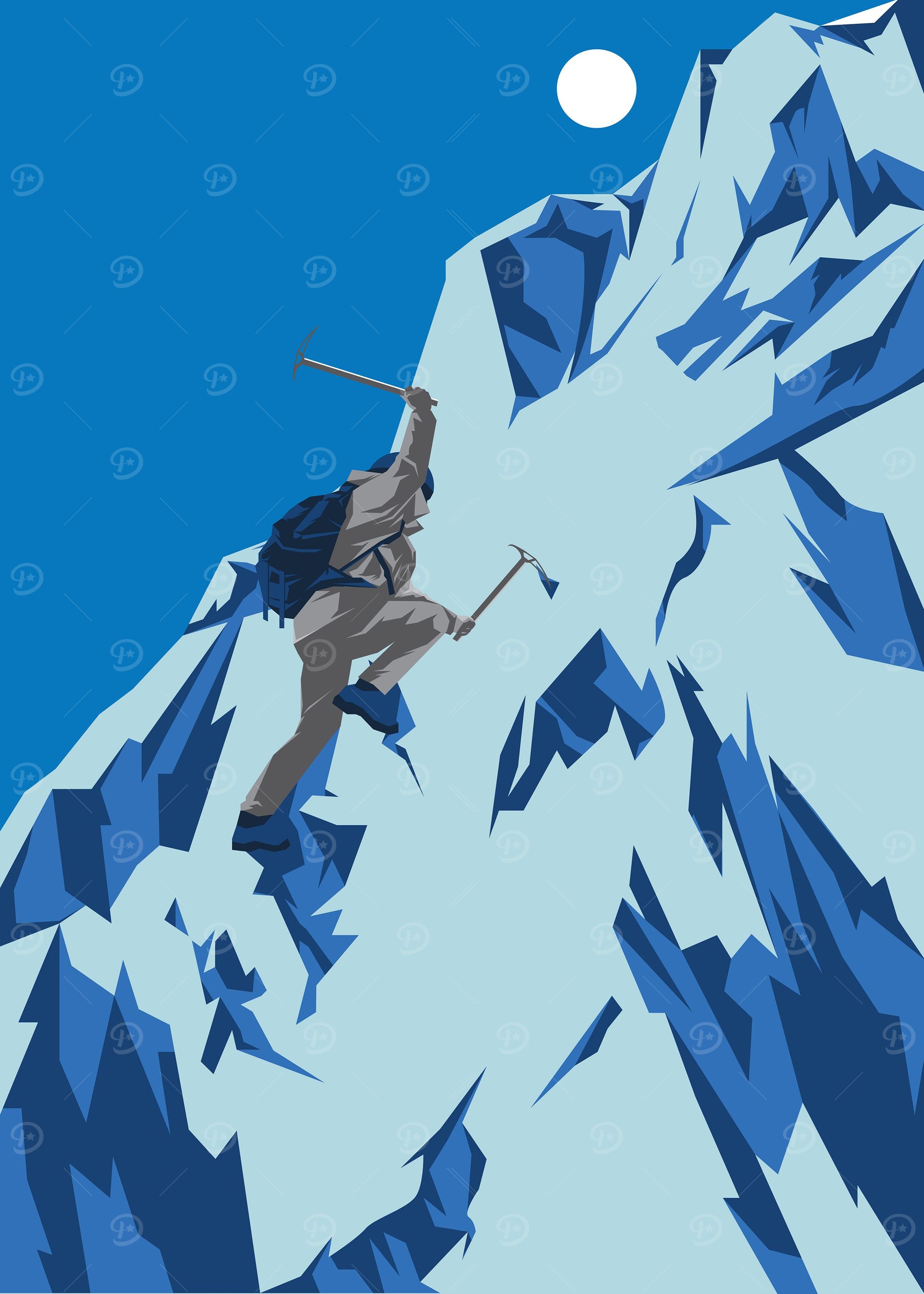 climbing the mountain
