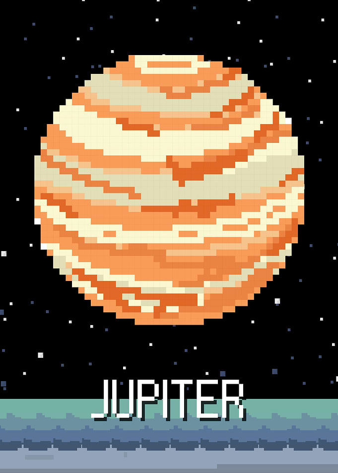Space Pixel Art Jupiter