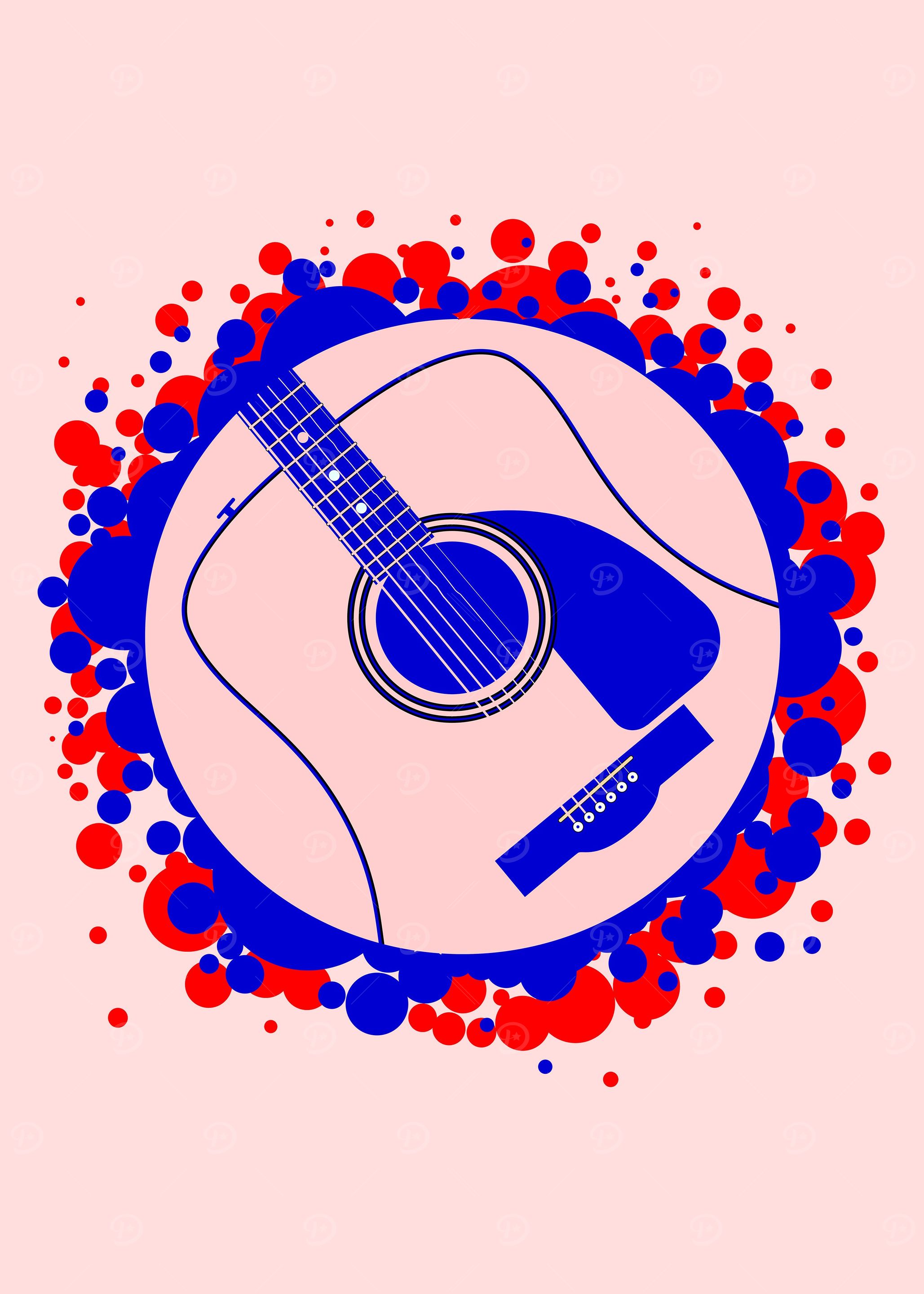 Pink Abstract Guitar Backg