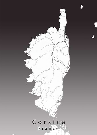 Corsica Island Map