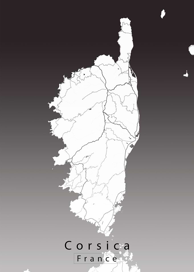 Corsica Island Map