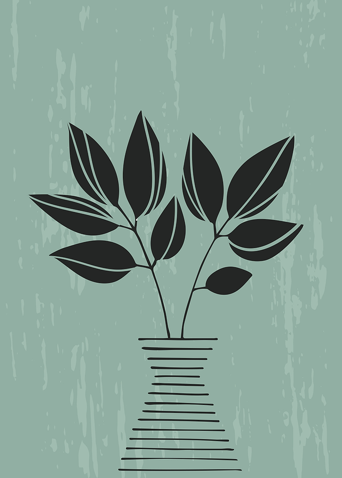 Botanical Floral vase