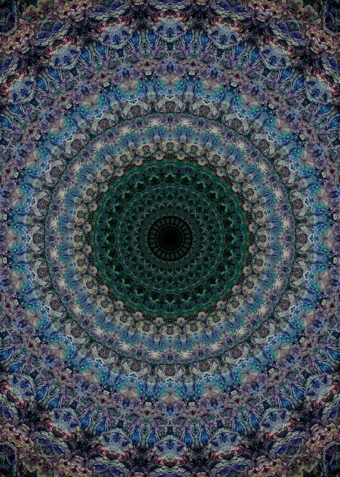Blue and green mandala