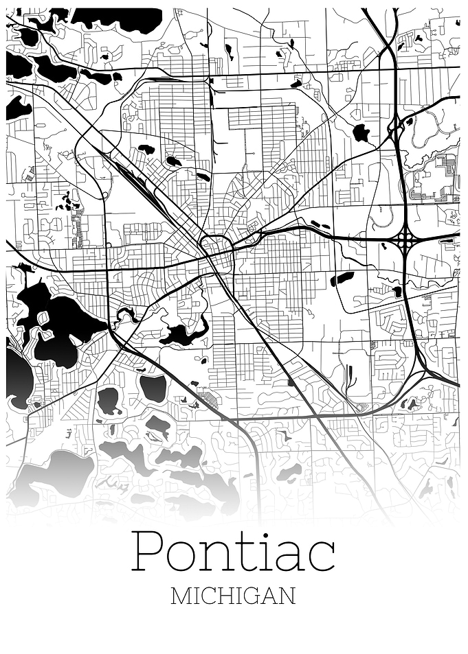 Pontiac Michigan map