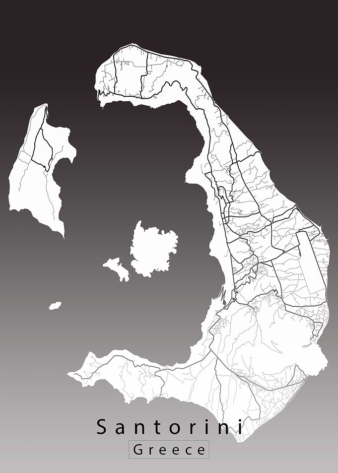 Santorini Island Map