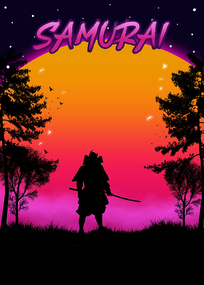 Samurai Moon Art