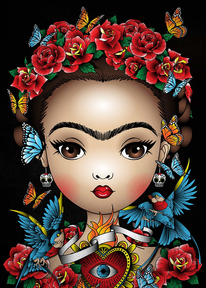 mexican girl colorful