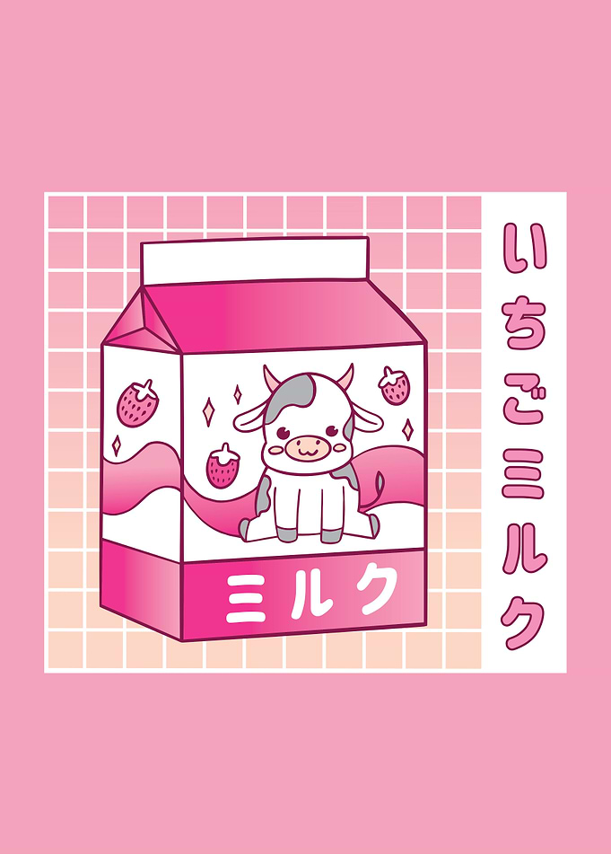 Milk strawberry