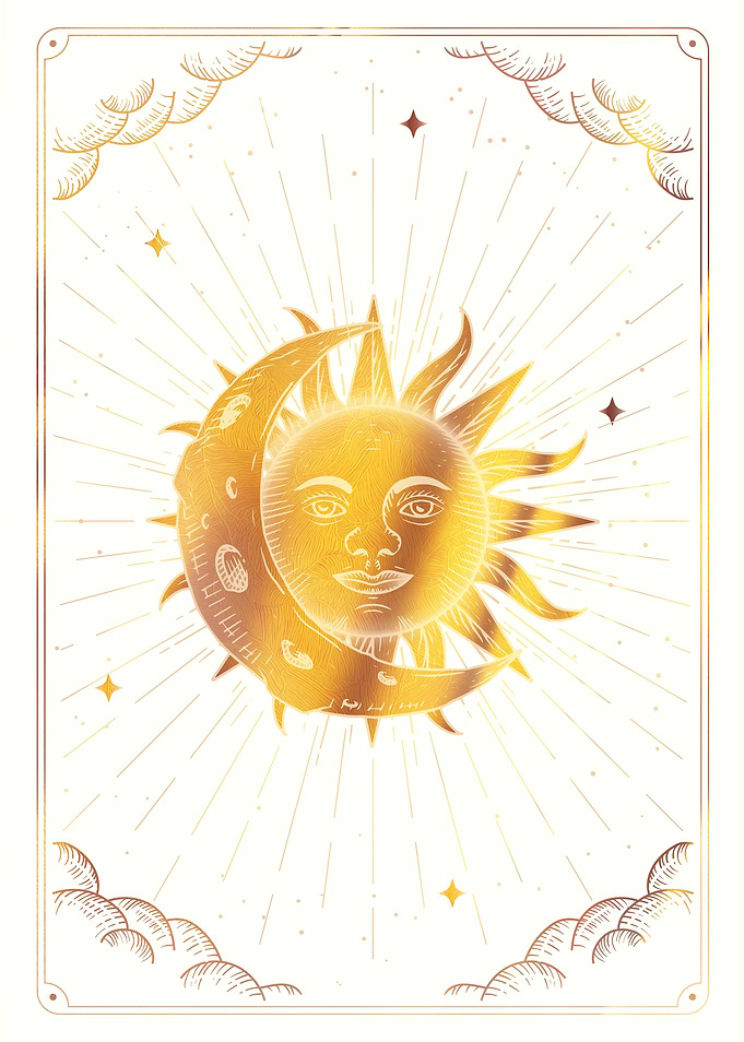 Tarot Moon and Sun