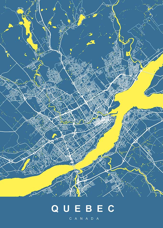 QUEBEC Map Canada