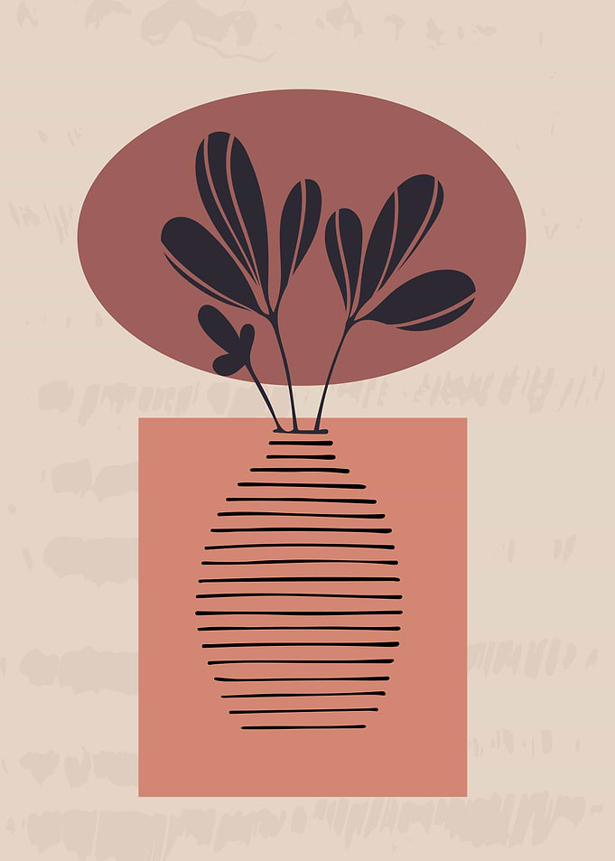 Floral botanical abstract