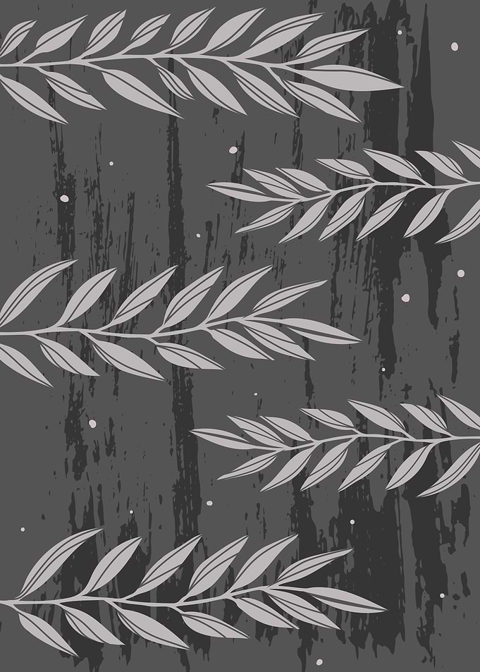 Tropical leaves modern art