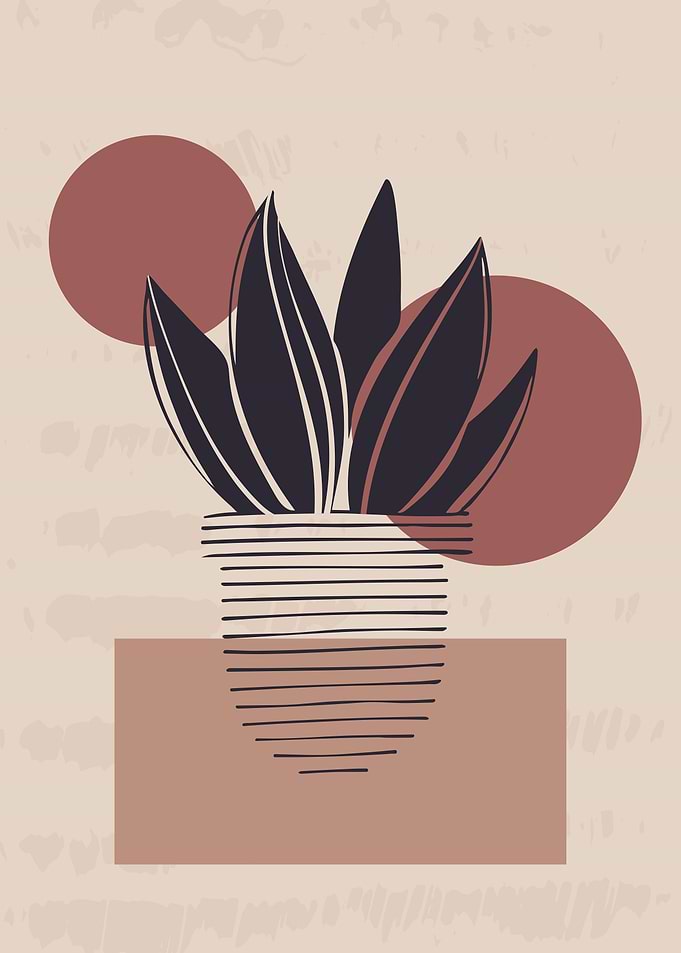 Abstract botanical plants
