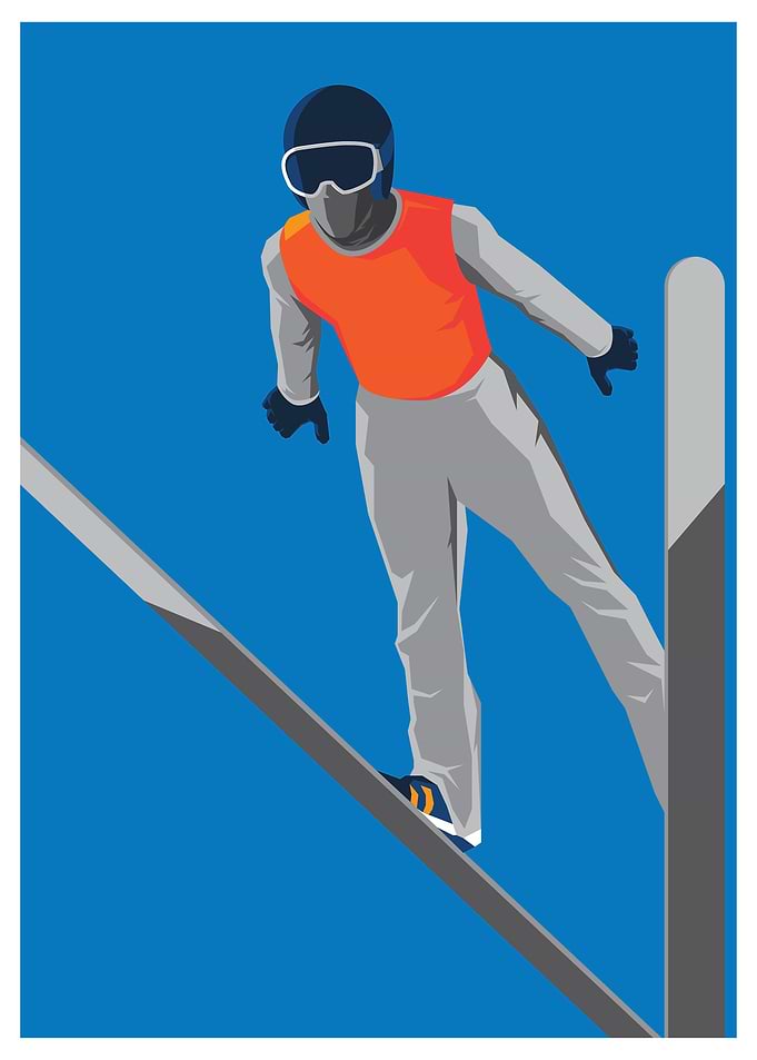 Ski jump border