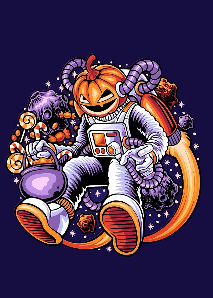 Pumpkin astronaut