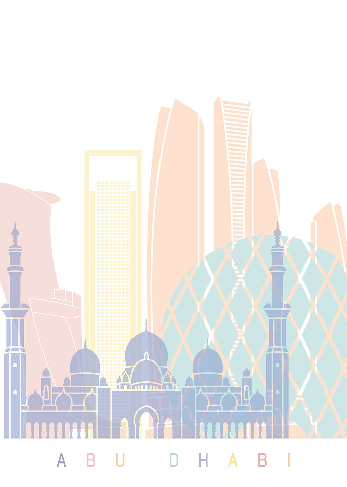 ABU DHABI SKYLINE POSTER
