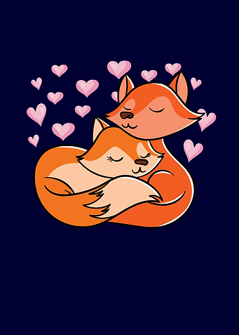 Valentines Day Couple Fox