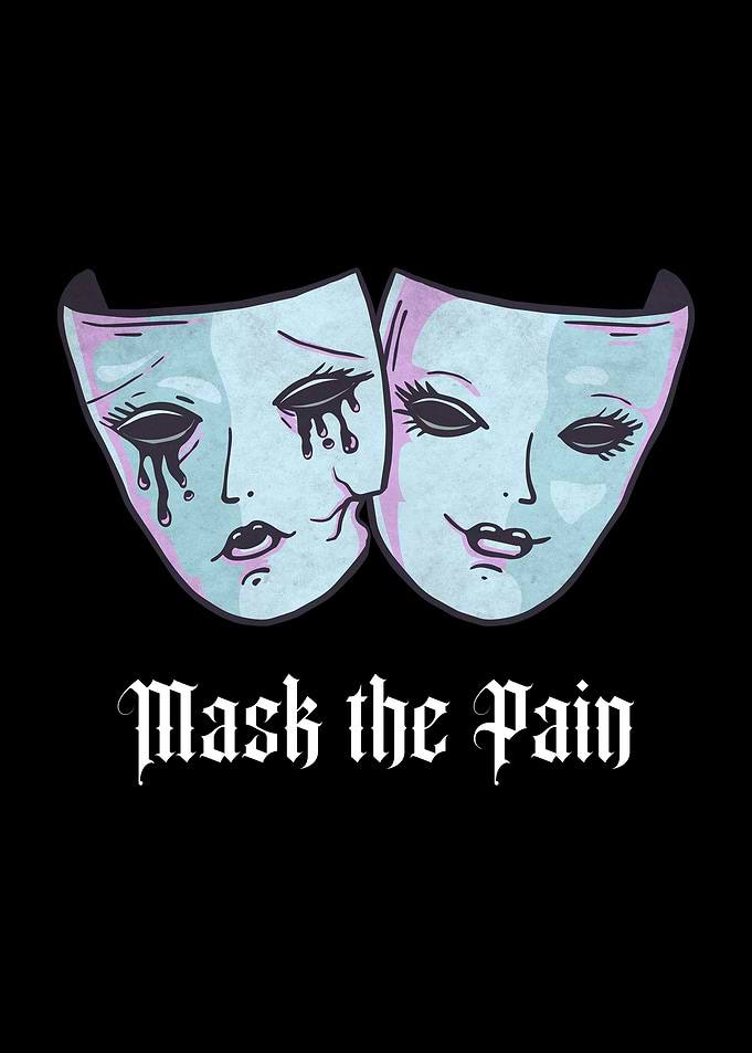 Theater Mask Pastel Goth