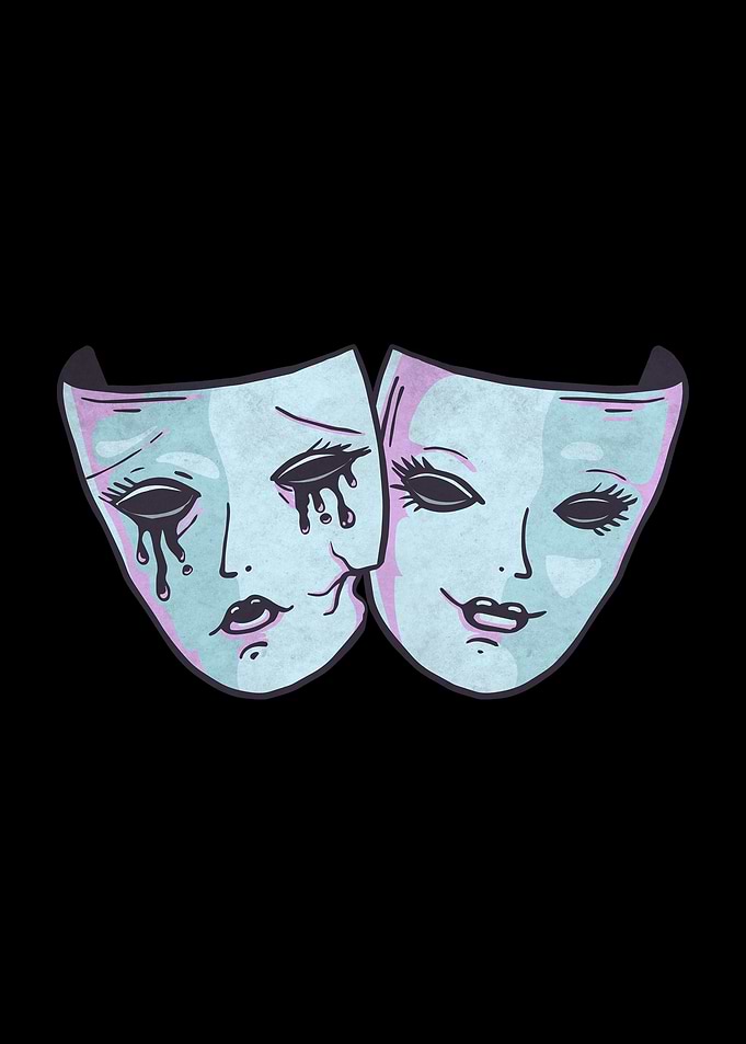 Theater Mask Pastel Goth