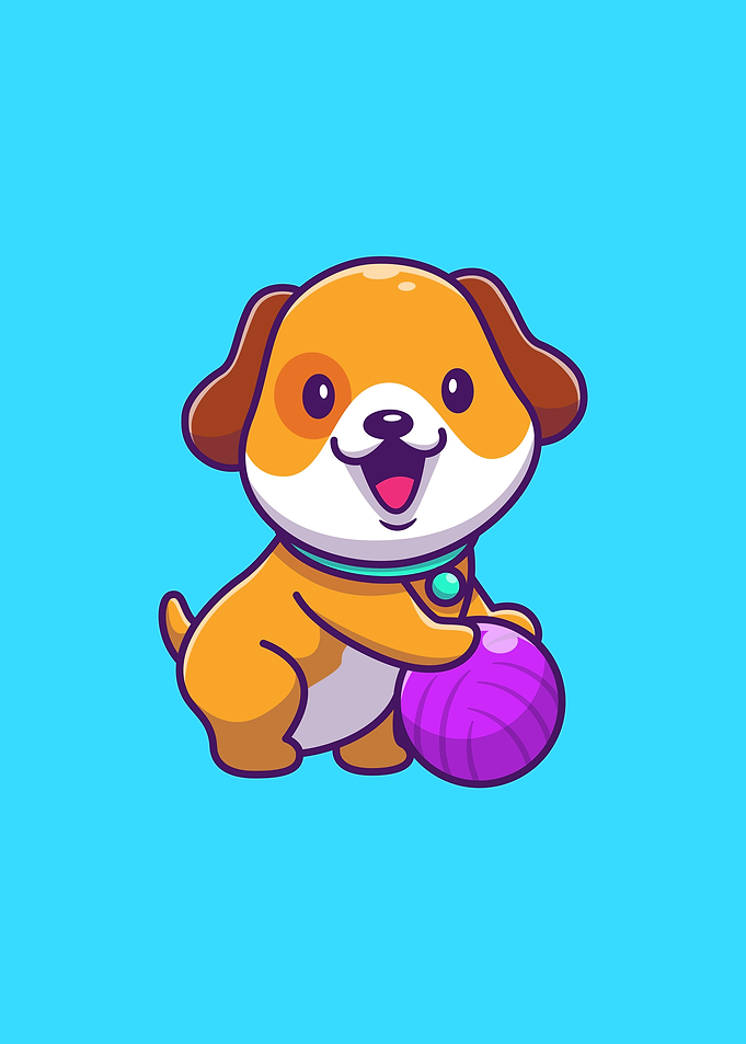 Cute Dog Playing Ball
