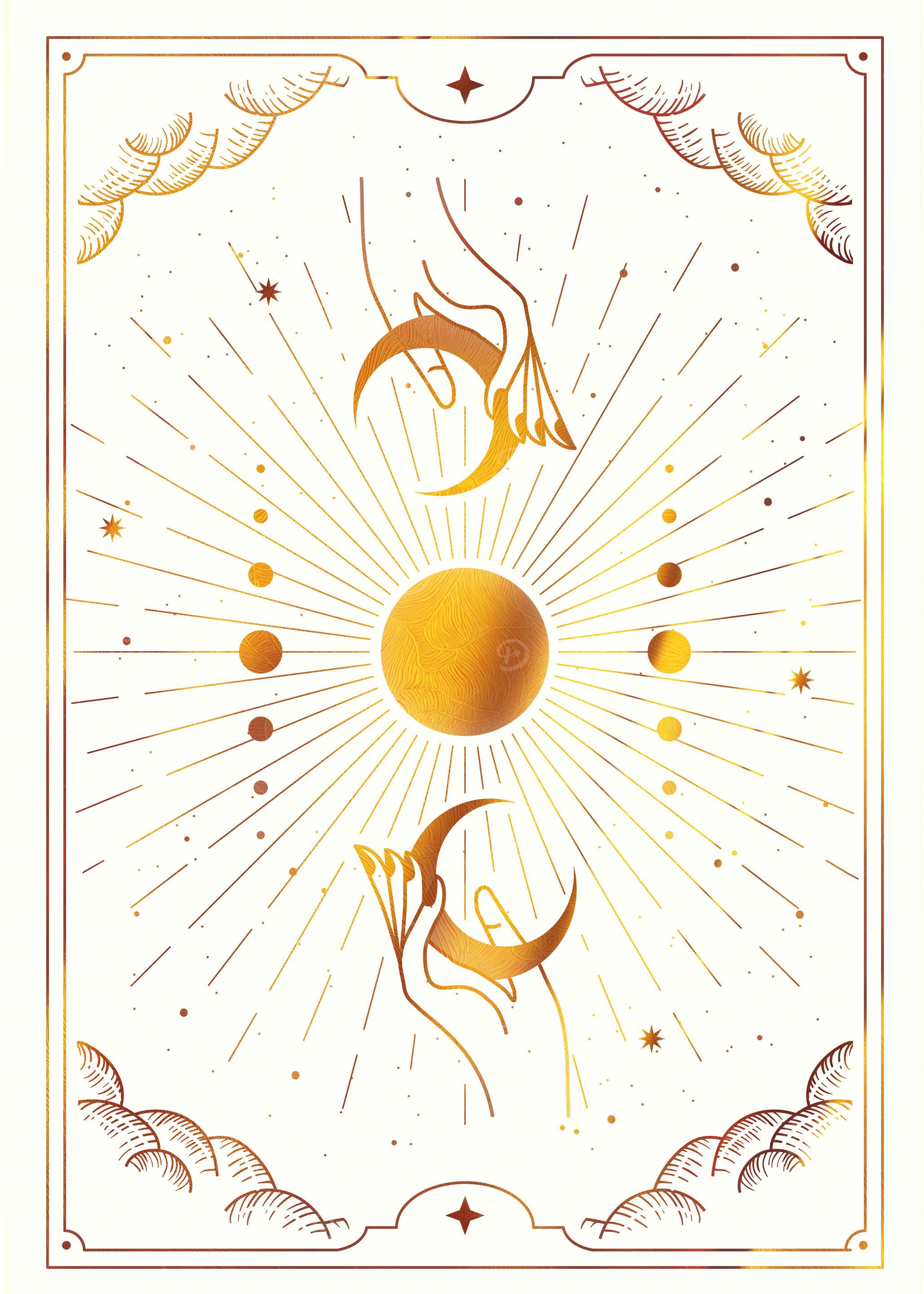 Magical hand with Moon