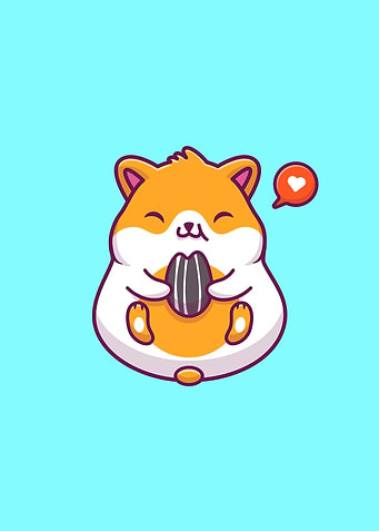 Cute Hamster Eating