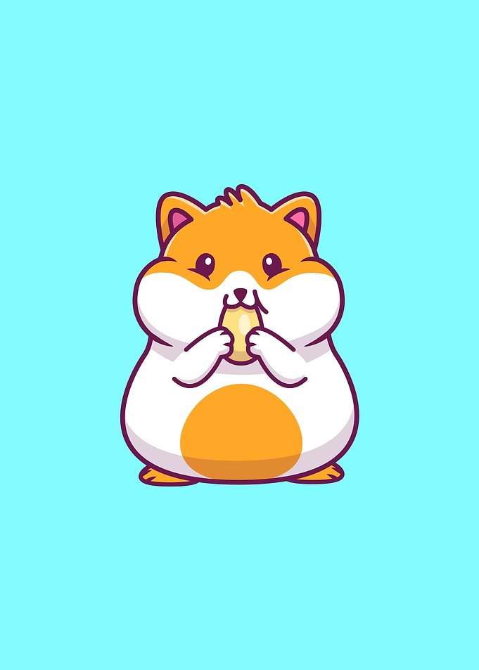 Cute Hamster Eating