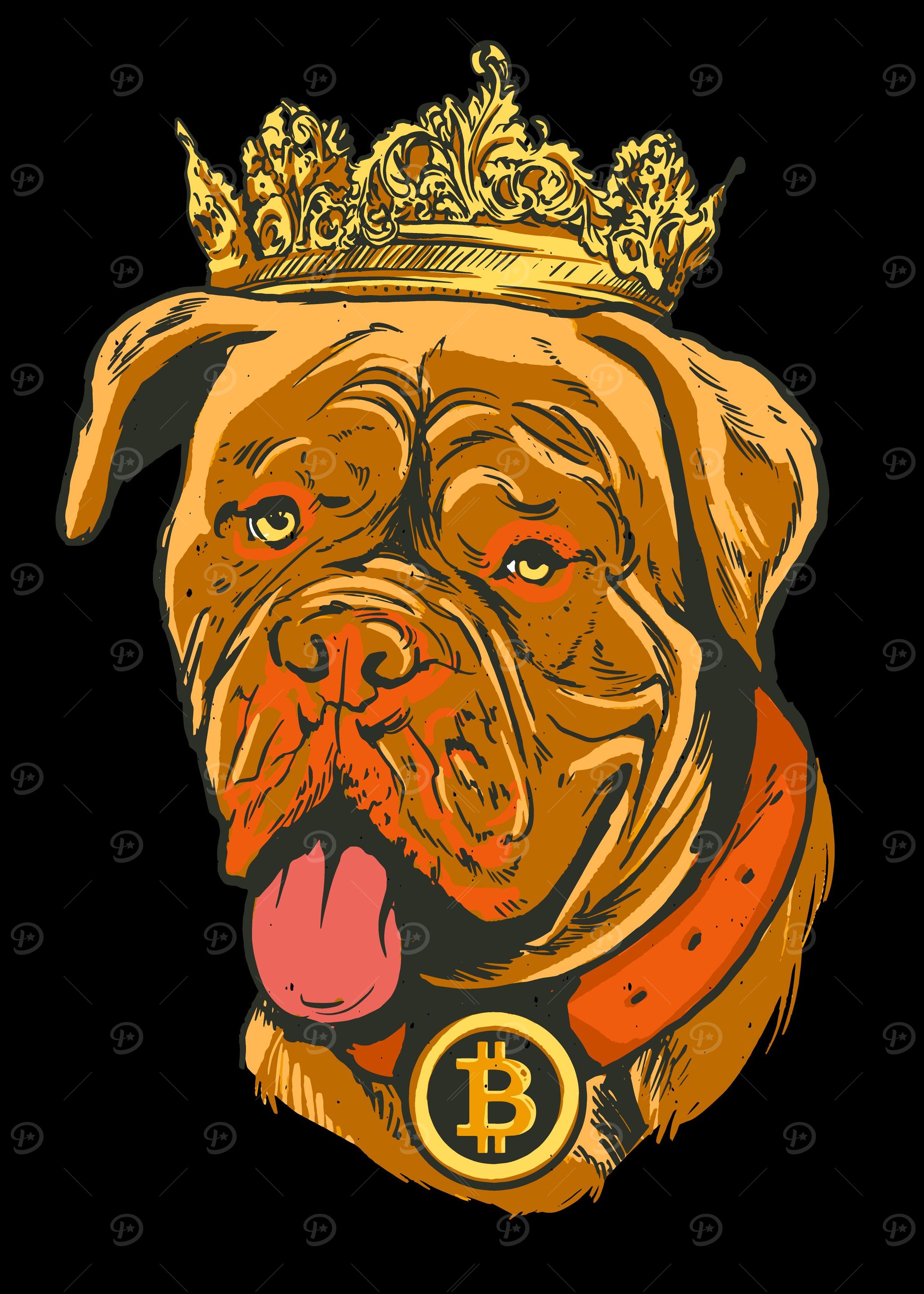 Funny Dog Bitcoin King