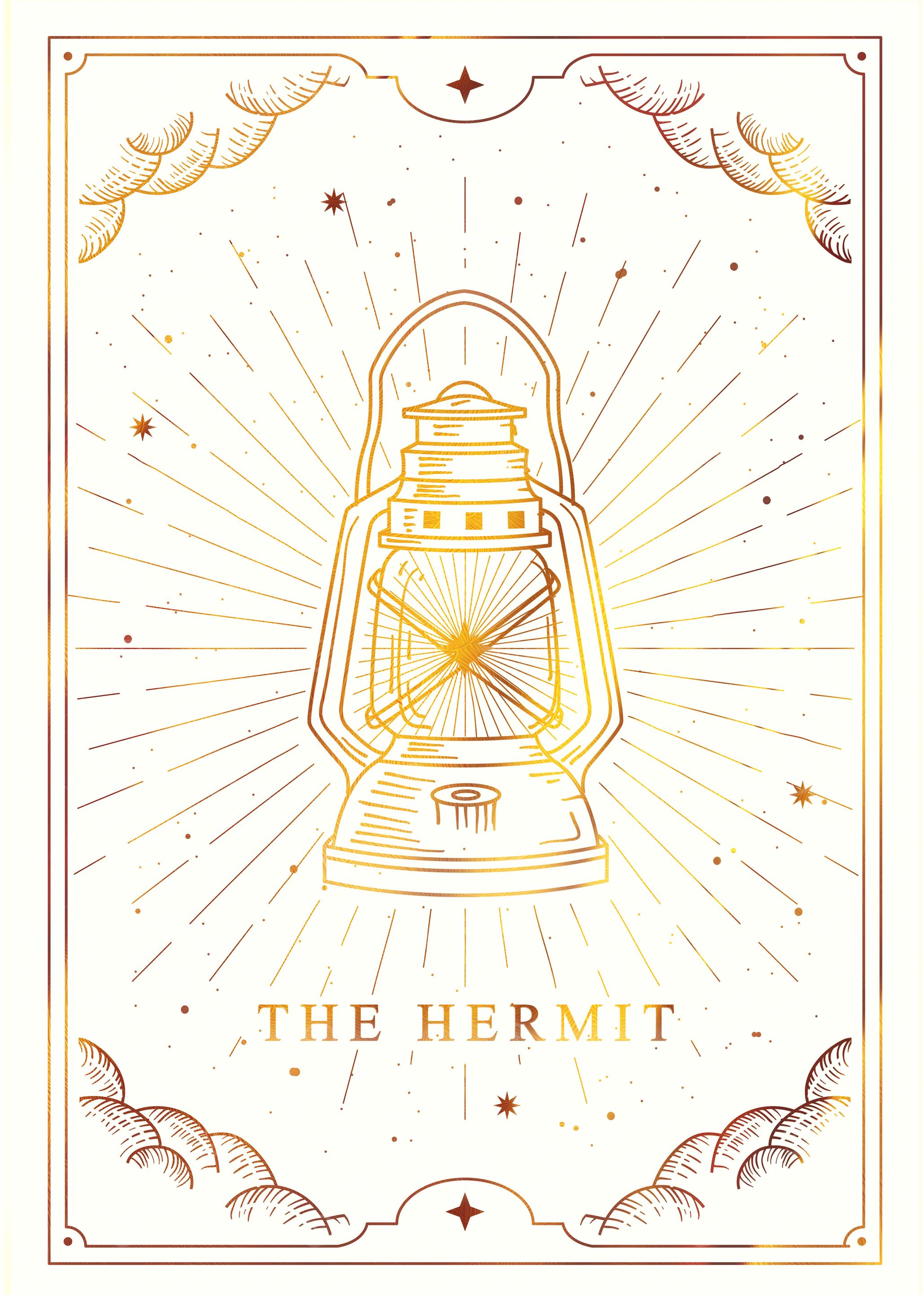 Tarot the hermit arcane